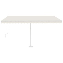 Gelenkarmmarkise Einziehbar mit LED 400x350 cm Creme