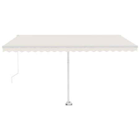 Gelenkarmmarkise Einziehbar mit LED 400x350 cm Creme