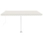 Gelenkarmmarkise Einziehbar mit LED 400x350 cm Creme Gelenkarmmarkise Einziehbar mit LED 400x350 cm Creme