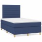 vidaXL Boxspringbett mit Matratze & LED Blau 120x190 cm Stoff vidaXL Boxspringbett mit Matratze & LED Blau 120x190 cm Stoff