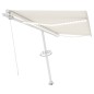 Gelenkarmmarkise Einziehbar mit LED 400x350 cm Creme Gelenkarmmarkise Einziehbar mit LED 400x350 cm Creme