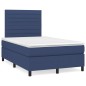 vidaXL Boxspringbett mit Matratze & LED Blau 120x190 cm Stoff vidaXL Boxspringbett mit Matratze & LED Blau 120x190 cm Stoff