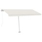 Gelenkarmmarkise Einziehbar mit LED 400x350 cm Creme Gelenkarmmarkise Einziehbar mit LED 400x350 cm Creme