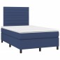 vidaXL Boxspringbett mit Matratze & LED Blau 120x190 cm Stoff vidaXL Boxspringbett mit Matratze & LED Blau 120x190 cm Stoff