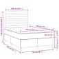 vidaXL Boxspringbett mit Matratze & LED Blau 120x190 cm Stoff vidaXL Boxspringbett mit Matratze & LED Blau 120x190 cm Stoff