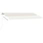 Gelenkarmmarkise Einziehbar mit LED 400x350 cm Creme Gelenkarmmarkise Einziehbar mit LED 400x350 cm Creme