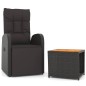 vidaXL 2-tlg. Garten-Lounge-Set Schwarz Poly Rattan Massivholz Akazie vidaXL 2-tlg. Garten-Lounge-Set Schwarz Poly Rattan Massivholz Akazie