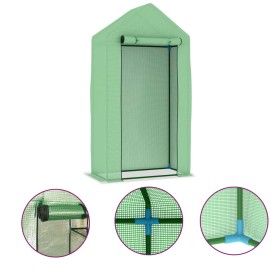 vidaXL Gewächshaus mit Stahlrahmen 0,5 m² 1x0,5x1,9 m