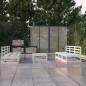 vidaXL 7-tlg. Garten-Lounge-Set Weiß Massivholz Kiefer vidaXL 7-tlg. Garten-Lounge-Set Weiß Massivholz Kiefer