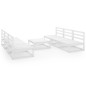 vidaXL 7-tlg. Garten-Lounge-Set Weiß Massivholz Kiefer vidaXL 7-tlg. Garten-Lounge-Set Weiß Massivholz Kiefer
