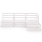 vidaXL 4-tlg. Garten-Lounge-Set Weiß Massivholz Kiefer vidaXL 4-tlg. Garten-Lounge-Set Weiß Massivholz Kiefer