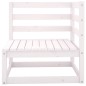 vidaXL 4-tlg. Garten-Lounge-Set Weiß Massivholz Kiefer vidaXL 4-tlg. Garten-Lounge-Set Weiß Massivholz Kiefer