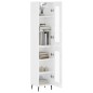 Highboard Hochglanz-Weiß 34,5x34x180 cm Holzwerkstoff Highboard Hochglanz-Weiß 34,5x34x180 cm Holzwerkstoff