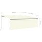 Gelenkarmmarkise Einziehbar mit Jalousie & LED 4,5x3 m Creme Gelenkarmmarkise Einziehbar mit Jalousie & LED 4,5x3 m Creme