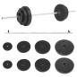 vidaXL Langhantel mit Gewichten 60 kg vidaXL Langhantel mit Gewichten 60 kg