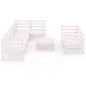 vidaXL 8-tlg. Garten-Lounge-Set Weiß Massivholz Kiefer vidaXL 8-tlg. Garten-Lounge-Set Weiß Massivholz Kiefer