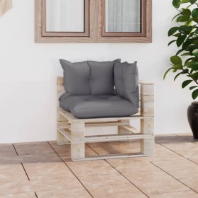 vidaXL Garten-Ecksofa aus Paletten mit Kissen Kiefernholz