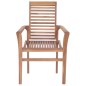 vidaXL Essstühle 8 Stk. Rote Karomuster-Kissen Massivholz Teak vidaXL Essstühle 8 Stk. Rote Karomuster-Kissen Massivholz Teak