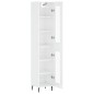 Highboard Hochglanz-Weiß 34,5x34x180 cm Holzwerkstoff Highboard Hochglanz-Weiß 34,5x34x180 cm Holzwerkstoff
