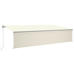 Automatische Markise mit Jalousie LED & Windsensor 6x3 m Creme