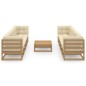 vidaXL 9-tlg. Garten-Lounge-Set mit Kissen Kiefer Massivholz vidaXL 9-tlg. Garten-Lounge-Set mit Kissen Kiefer Massivholz