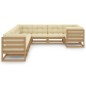 vidaXL 9-tlg Garten-Lounge-Set mit Kissen Honigbraun Massivholz Kiefer vidaXL 9-tlg Garten-Lounge-Set mit Kissen Honigbraun Massivholz Kiefer