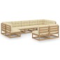 vidaXL 9-tlg Garten-Lounge-Set mit Kissen Honigbraun Massivholz Kiefer vidaXL 9-tlg Garten-Lounge-Set mit Kissen Honigbraun Massivholz Kiefer
