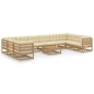 vidaXL 11-tlg. Garten-Lounge-Set mit Kissen Honigbraun Massivholz vidaXL 11-tlg. Garten-Lounge-Set mit Kissen Honigbraun Massivholz