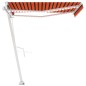 Automatische Markise mit LED Windsensor 350x250 cm Orange/Braun Automatische Markise mit LED Windsensor 350x250 cm Orange/Braun
