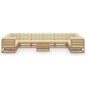 vidaXL 11-tlg. Garten-Lounge-Set mit Kissen Honigbraun Massivholz vidaXL 11-tlg. Garten-Lounge-Set mit Kissen Honigbraun Massivholz