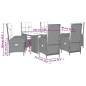 vidaXL 7-tlg. Garten-Essgruppe mit Kissen Schwarz Poly Rattan vidaXL 7-tlg. Garten-Essgruppe mit Kissen Schwarz Poly Rattan