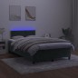vidaXL Boxspringbett mit Matratze & LED Dunkelgrün 120x190 cm Samt vidaXL Boxspringbett mit Matratze & LED Dunkelgrün 120x190 cm Samt