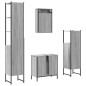 vidaXL 4-tlg. Badmöbel-Set Grau Sonoma Holzwerkstoff vidaXL 4-tlg. Badmöbel-Set Grau Sonoma Holzwerkstoff