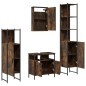 vidaXL 4-tlg. Badmöbel-Set Räuchereiche Holzwerkstoff vidaXL 4-tlg. Badmöbel-Set Räuchereiche Holzwerkstoff