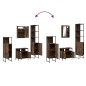vidaXL 4-tlg. Badmöbel-Set Räuchereiche Holzwerkstoff vidaXL 4-tlg. Badmöbel-Set Räuchereiche Holzwerkstoff