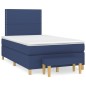vidaXL Boxspringbett mit Matratze Blau 120x190 cm Stoff vidaXL Boxspringbett mit Matratze Blau 120x190 cm Stoff