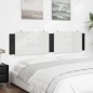 vidaXL Kopfteil-Kissen Weiß und Schwarz 200 cm Kunstleder vidaXL Kopfteil-Kissen Weiß und Schwarz 200 cm Kunstleder