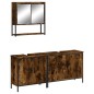 vidaXL 3-tlg. Badmöbel-Set Räuchereiche Holzwerkstoff vidaXL 3-tlg. Badmöbel-Set Räuchereiche Holzwerkstoff