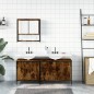 vidaXL 3-tlg. Badmöbel-Set Räuchereiche Holzwerkstoff vidaXL 3-tlg. Badmöbel-Set Räuchereiche Holzwerkstoff