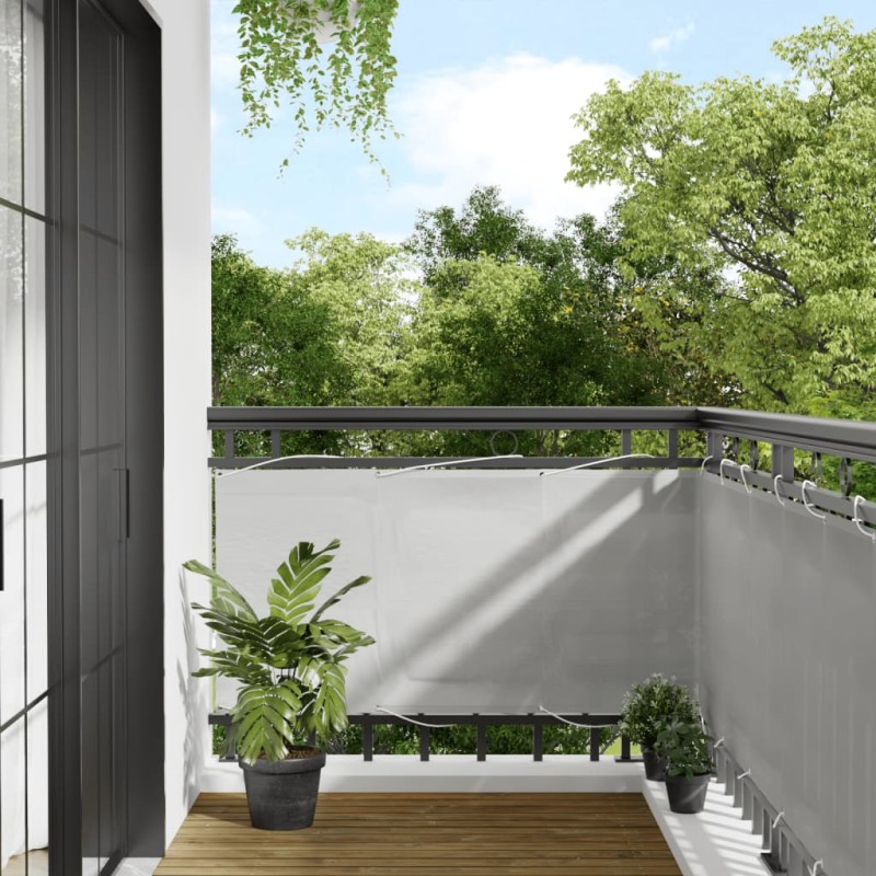 vidaXL Balkon-Sichtschutz Hellgrau 75x800 cm 100 % Polyester-Oxford vidaXL Balkon-Sichtschutz Hellgrau 75x800 cm 100 % Polyester-Oxford