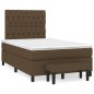 vidaXL Boxspringbett mit Matratze Dunkelbraun 120x190 cm Stoff vidaXL Boxspringbett mit Matratze Dunkelbraun 120x190 cm Stoff