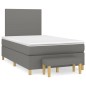 vidaXL Boxspringbett mit Matratze Dunkelgrau 120x190 cm Stoff vidaXL Boxspringbett mit Matratze Dunkelgrau 120x190 cm Stoff