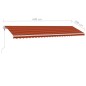 Standmarkise Automatisch 600x300 cm Orange/Braun Standmarkise Automatisch 600x300 cm Orange/Braun