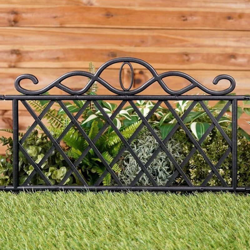 ProGarden Zaunfelder 5 Stk. Dekorativ PP Schwarz 48x34 cm ProGarden Zaunfelder 5 Stk. Dekorativ PP Schwarz 48x34 cm
