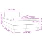 vidaXL Boxspringbett mit Matratze & LED Rosa 120x190 cm Samt vidaXL Boxspringbett mit Matratze & LED Rosa 120x190 cm Samt