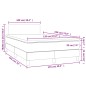 vidaXL Boxspringbett mit Matratze & LED Dunkelgrün 120x190 cm Samt vidaXL Boxspringbett mit Matratze & LED Dunkelgrün 120x190 cm Samt