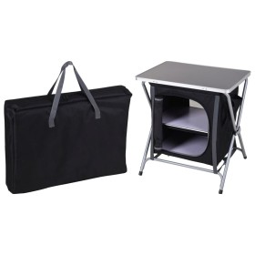Redcliffs Campingschrank Klappbar Schwarz 60x45x64 cm