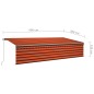 Gelenkarmmarkise Automatisch mit Jalousie 6x3 m Orange Braun Gelenkarmmarkise Automatisch mit Jalousie 6x3 m Orange Braun