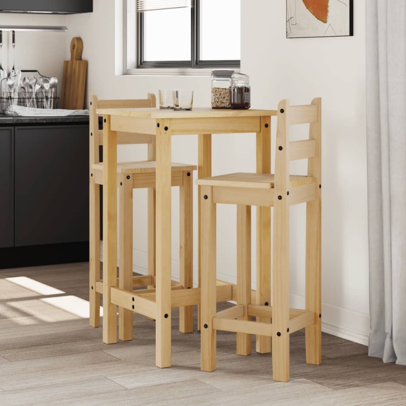 vidaXL 3-tlg. Bar-Set Massivholz Kiefer vidaXL 3-tlg. Bar-Set Massivholz Kiefer