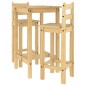 vidaXL 3-tlg. Bar-Set Massivholz Kiefer vidaXL 3-tlg. Bar-Set Massivholz Kiefer